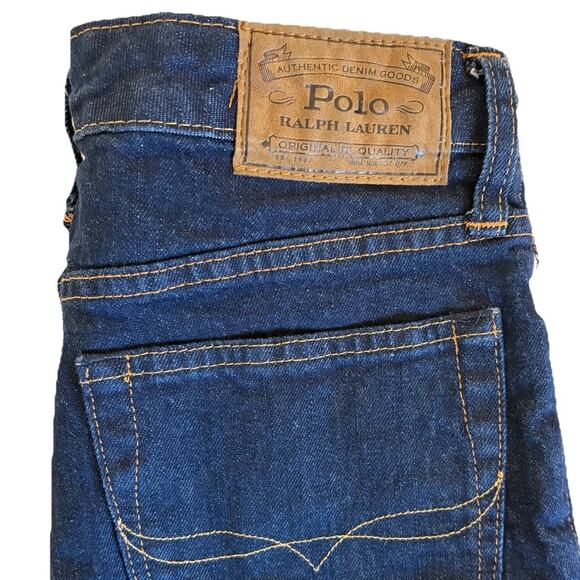 NWT Polo Ralph Lauren Hampton Straight Boy’s Jeans Size 16 Dark Blue Denim - Picture 8 of 14